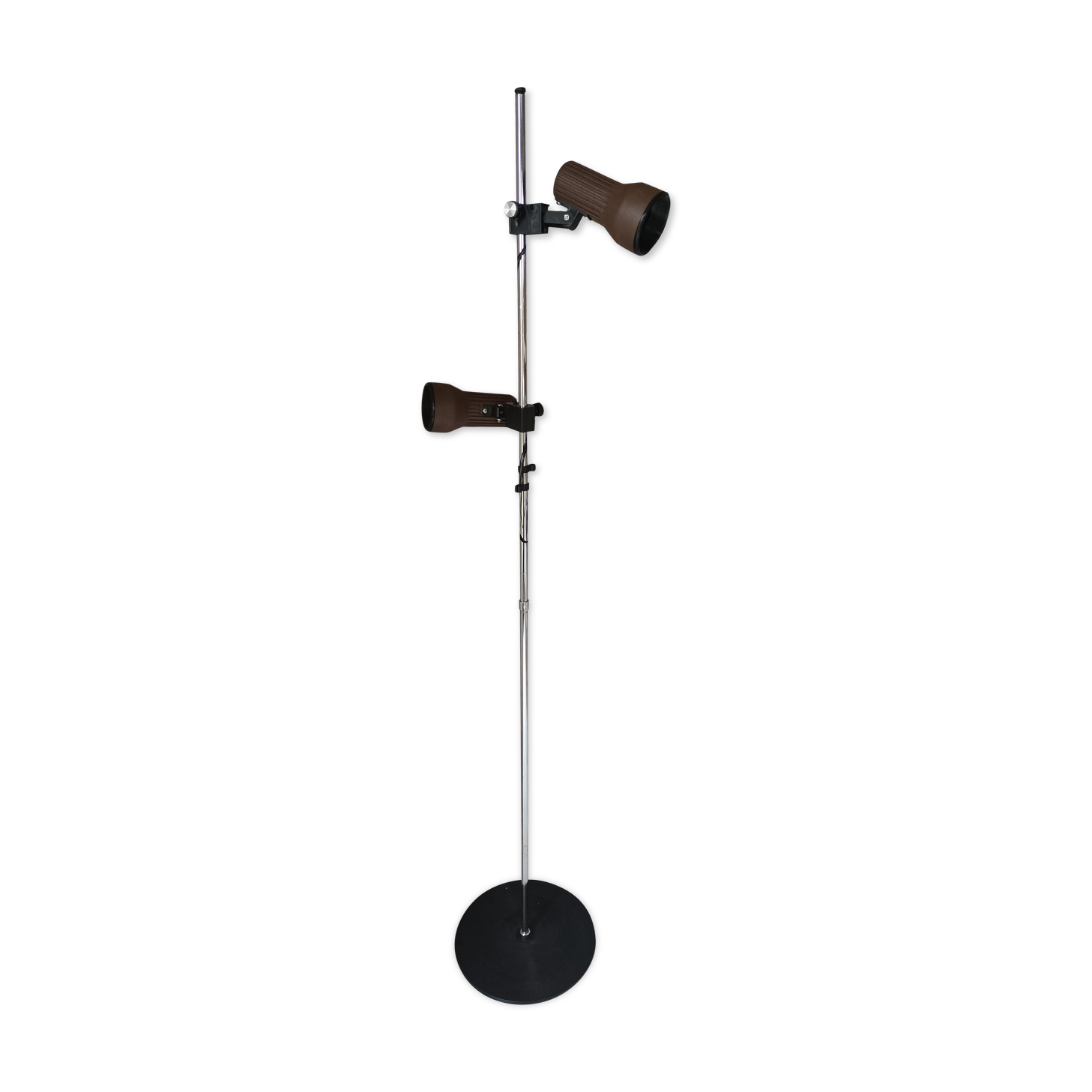 Lampadaire spots marron 1980