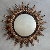 Round Sun Mirror iron from the 1950s Italy