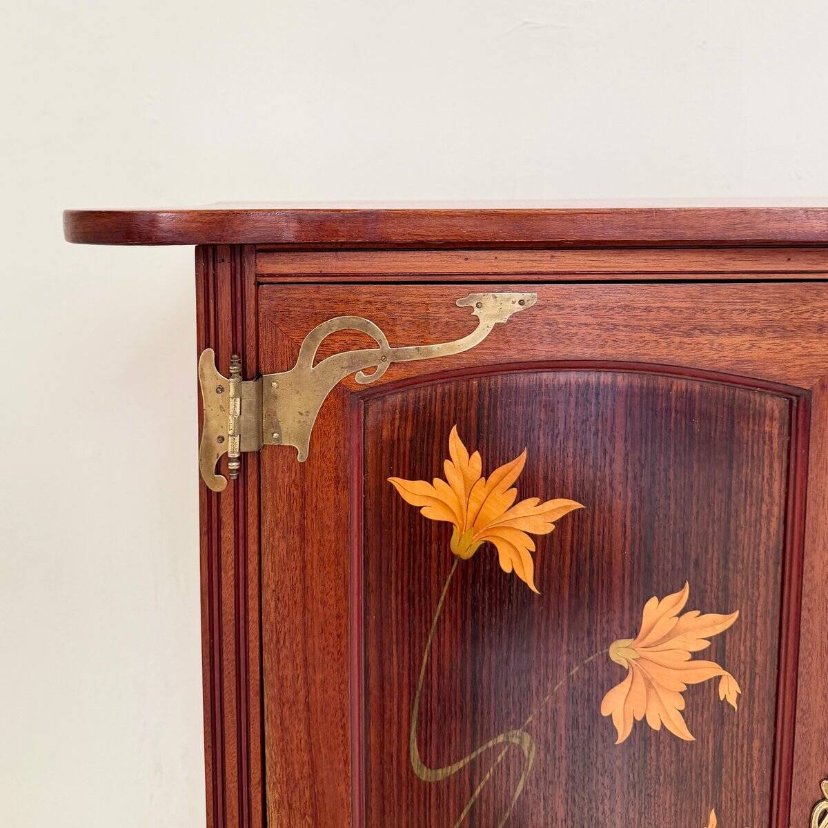 Art Nouveau Vertico Dresser with Flower Marquetry, France, 1905
