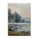 Painting of River and Waterfall Landscape