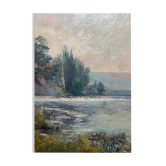 Peinture vue de Rivière et Cascade Paysage