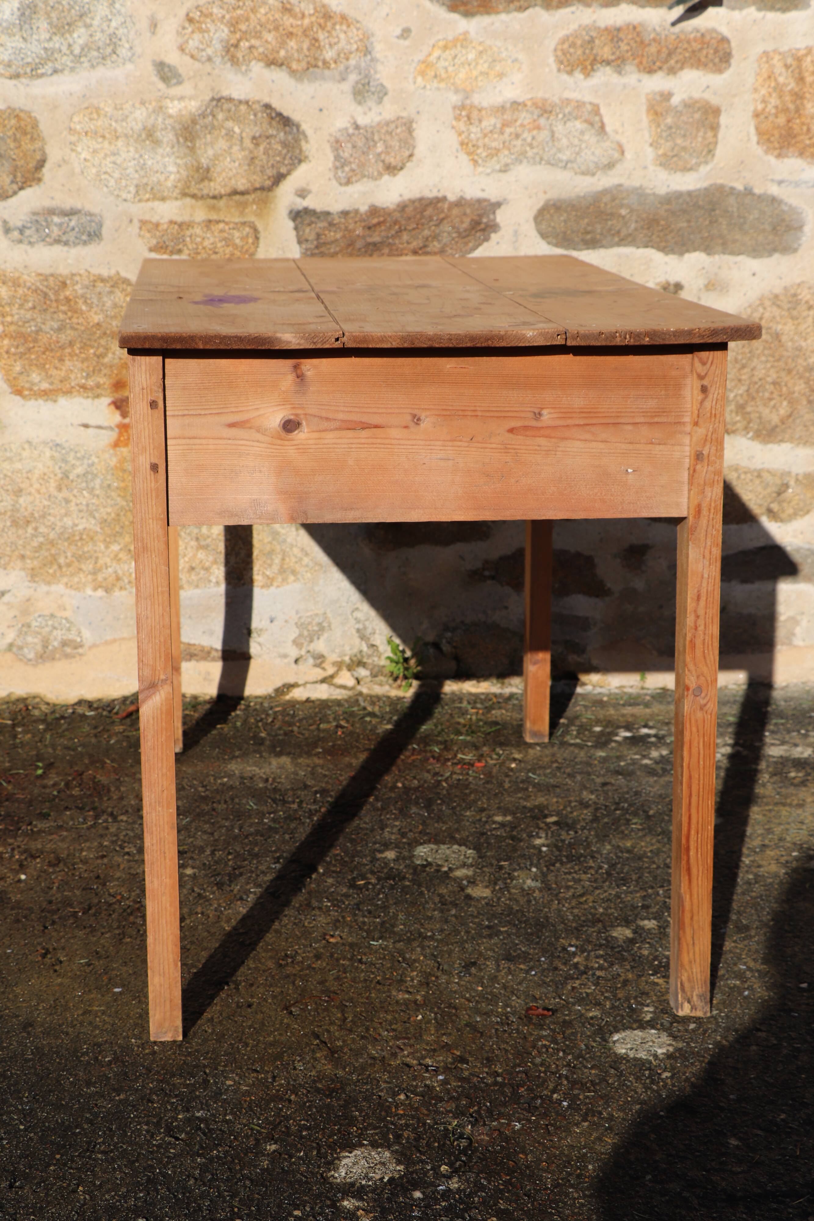 American desk in raw wood 1900