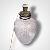 Fratelli Toso, Murano glass vase converted into a lamp, 20th century.