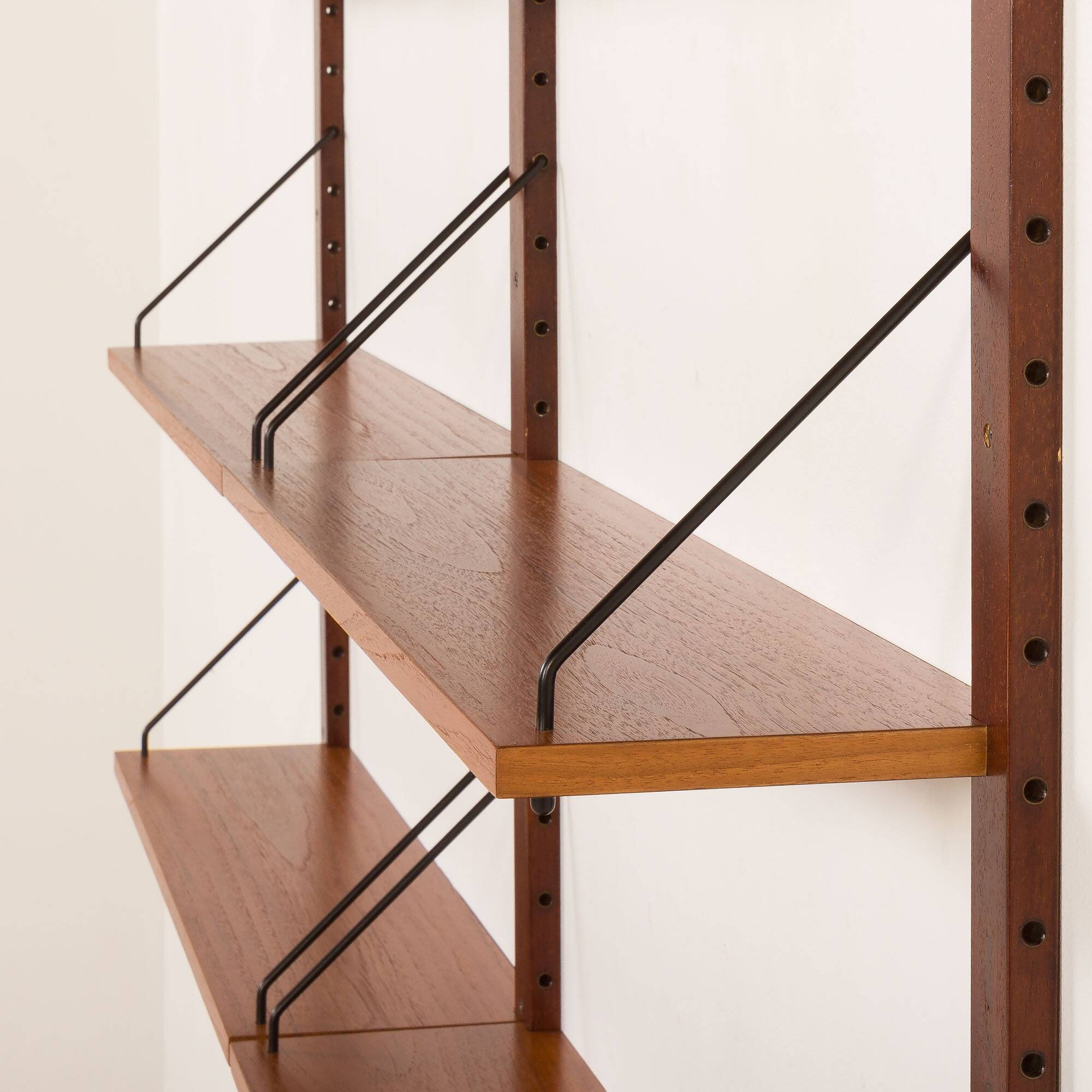 Danish vintage teak shelving unit, 1960s