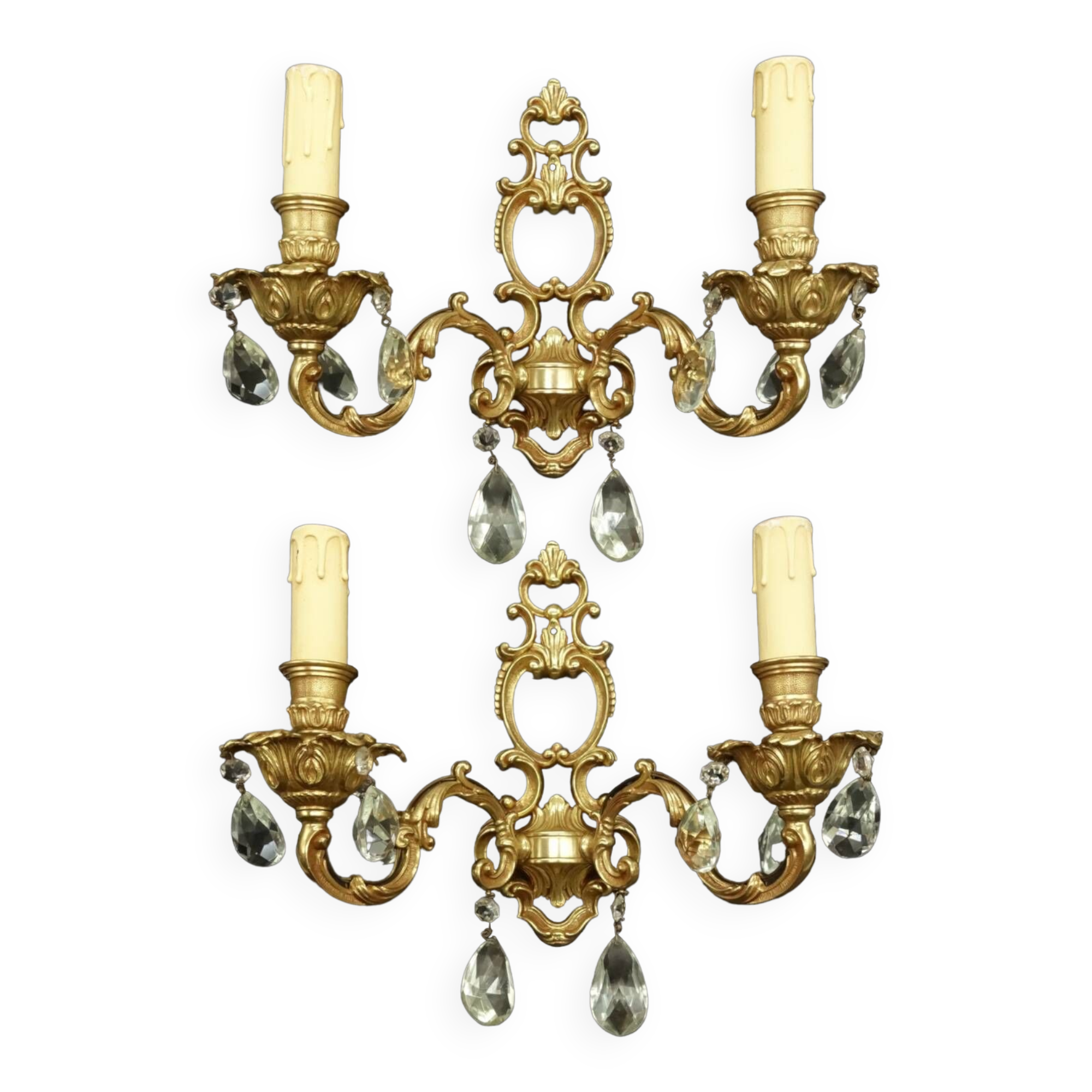 Pair of sconces with Louis XV style tassels