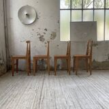 4 golden oak chairs
