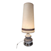 Grande Lampe de Sol Vintage en Céramique "Fat Lava" et Chrome, Années 70