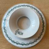 Terre de Fer walk-in cake dish, opaque porcelain from Gien Austerlitz model.