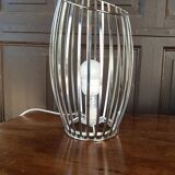 Cylinder design lamp with brushed metal blade