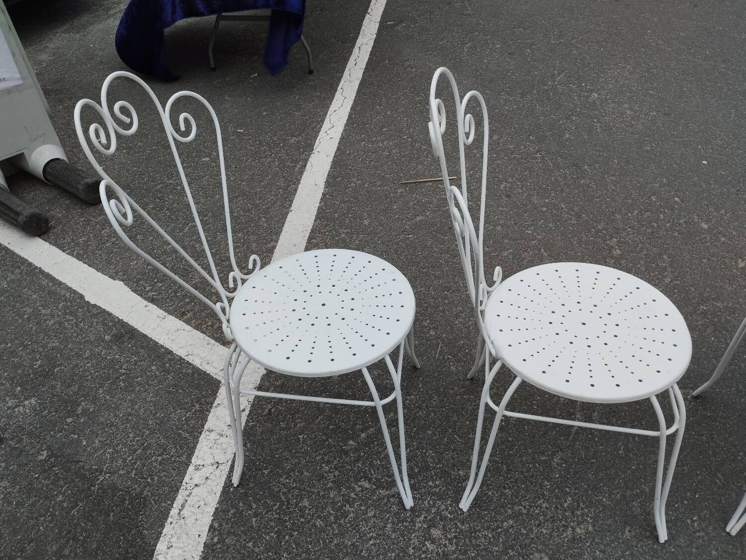 Antique garden furniture in vintage iron