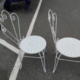 Antique garden furniture in vintage iron
