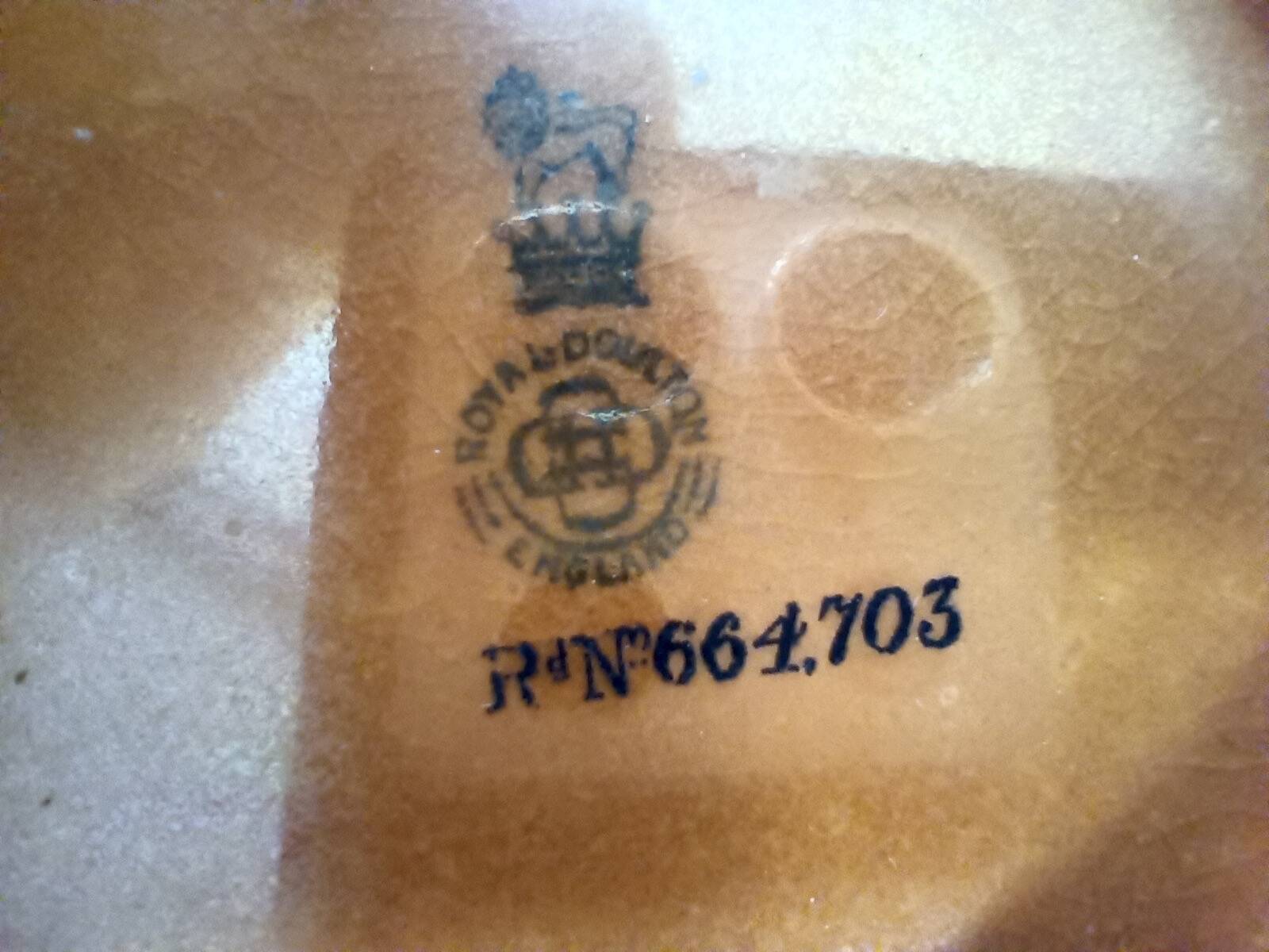 Orange Lacquered Porcelain Catchall by Royal Doulton, England