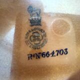 Orange Lacquered Porcelain Catchall by Royal Doulton, England