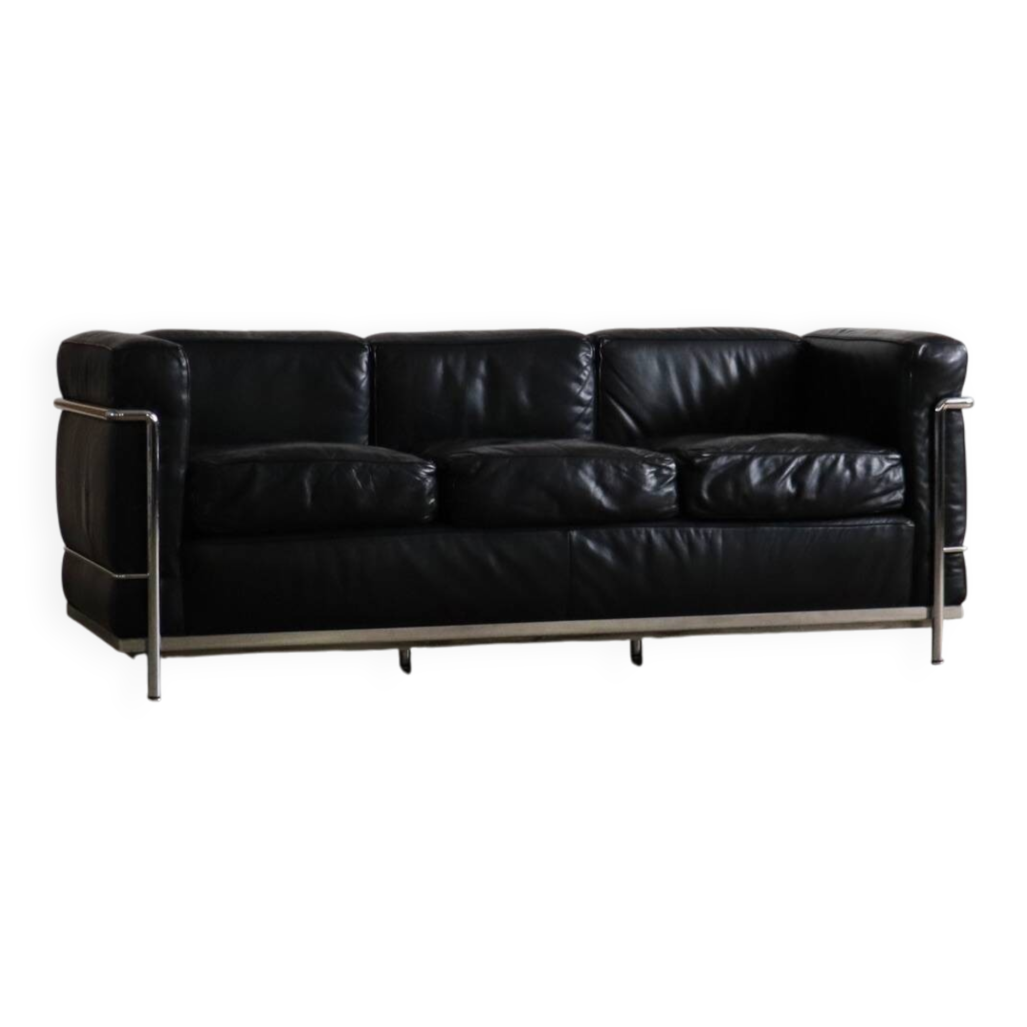 Cassina LC2 Three Seater Sofa By Charlotte Perriand, Le Corbusier, 1960s