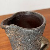 Brutalist Carafe Vase West German in Fat Lava Ceramic from the 1960s by Jopeko