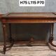 Louis XVI style desk with a curved top, in mahogany.
