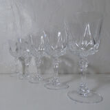 5 crystal wine glasses 15cl