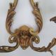 Pair of antique candlestick wall sconces
