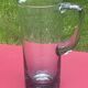 elegant water or orangeade pitcher in smoked glass from the 1970s - 25 cm