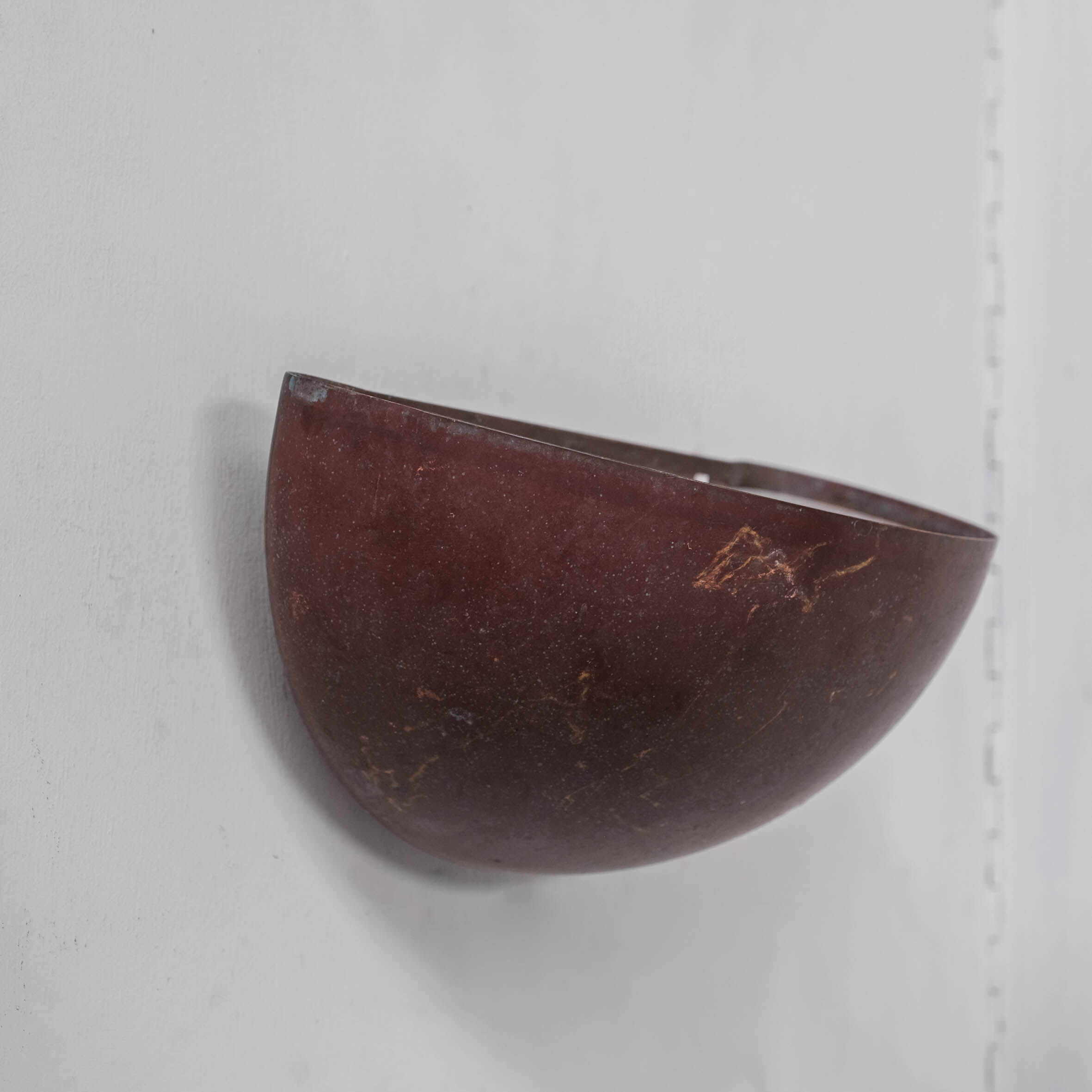 Pair of danish copper patinated wall lights