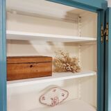 Blue vintage bookcase