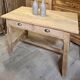 Old farmhouse table in raw solid oak, 2 drawers, seats 6 people.