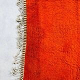 Tapis orange maroccain en laine 150cmx250cm