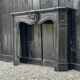 Louis XV style fireplace in black Belgian marble, circa 1880