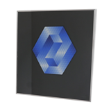 Late 20th century geometric framed artwork