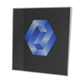 Late 20th century geometric framed artwork