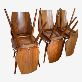 Lot six vintage Baumann chairs
