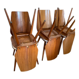 Lot six vintage Baumann chairs
