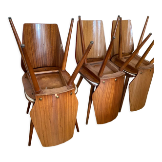 Lot six vintage Baumann chairs