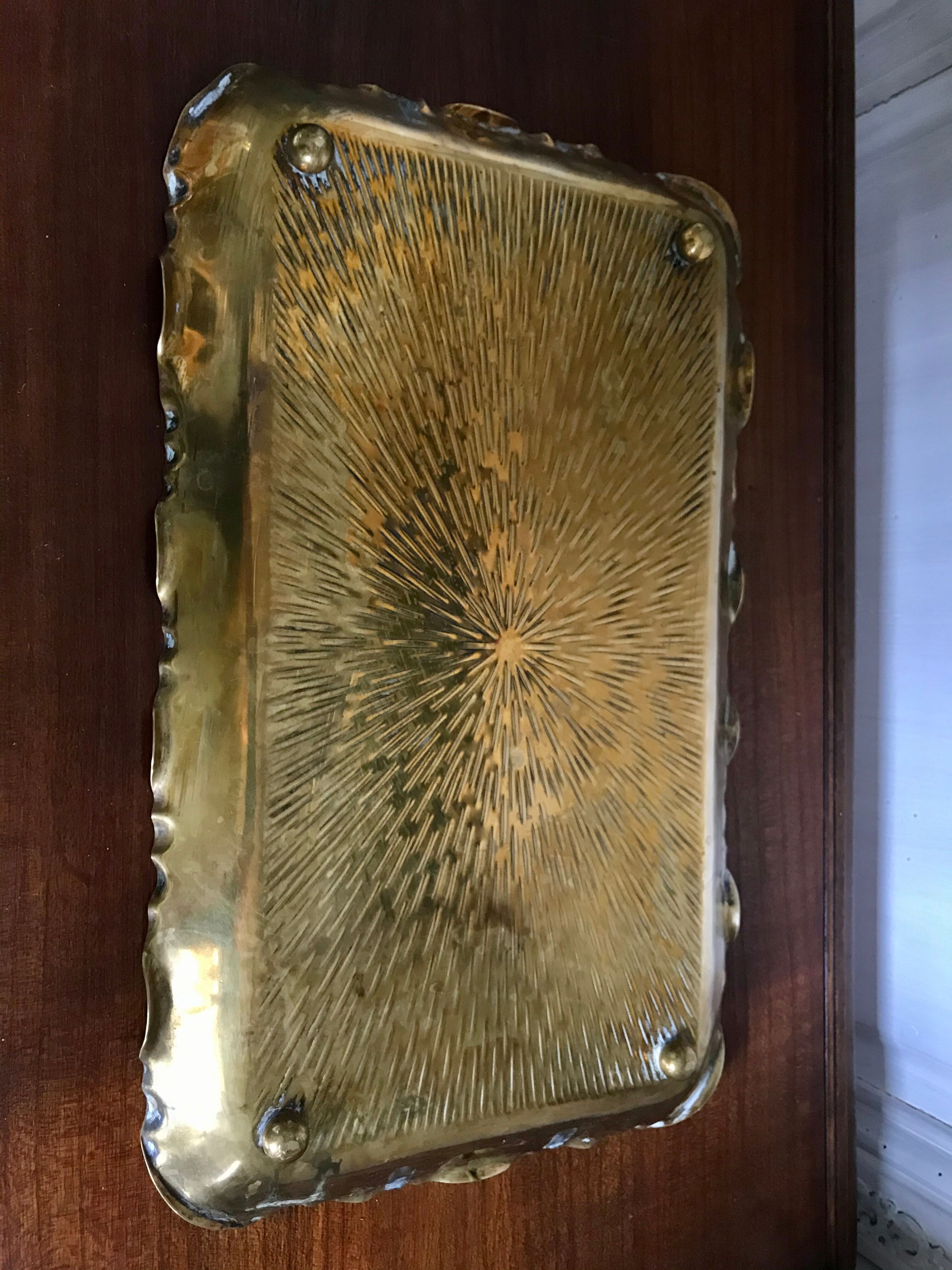 Vintage brass trinket bowl