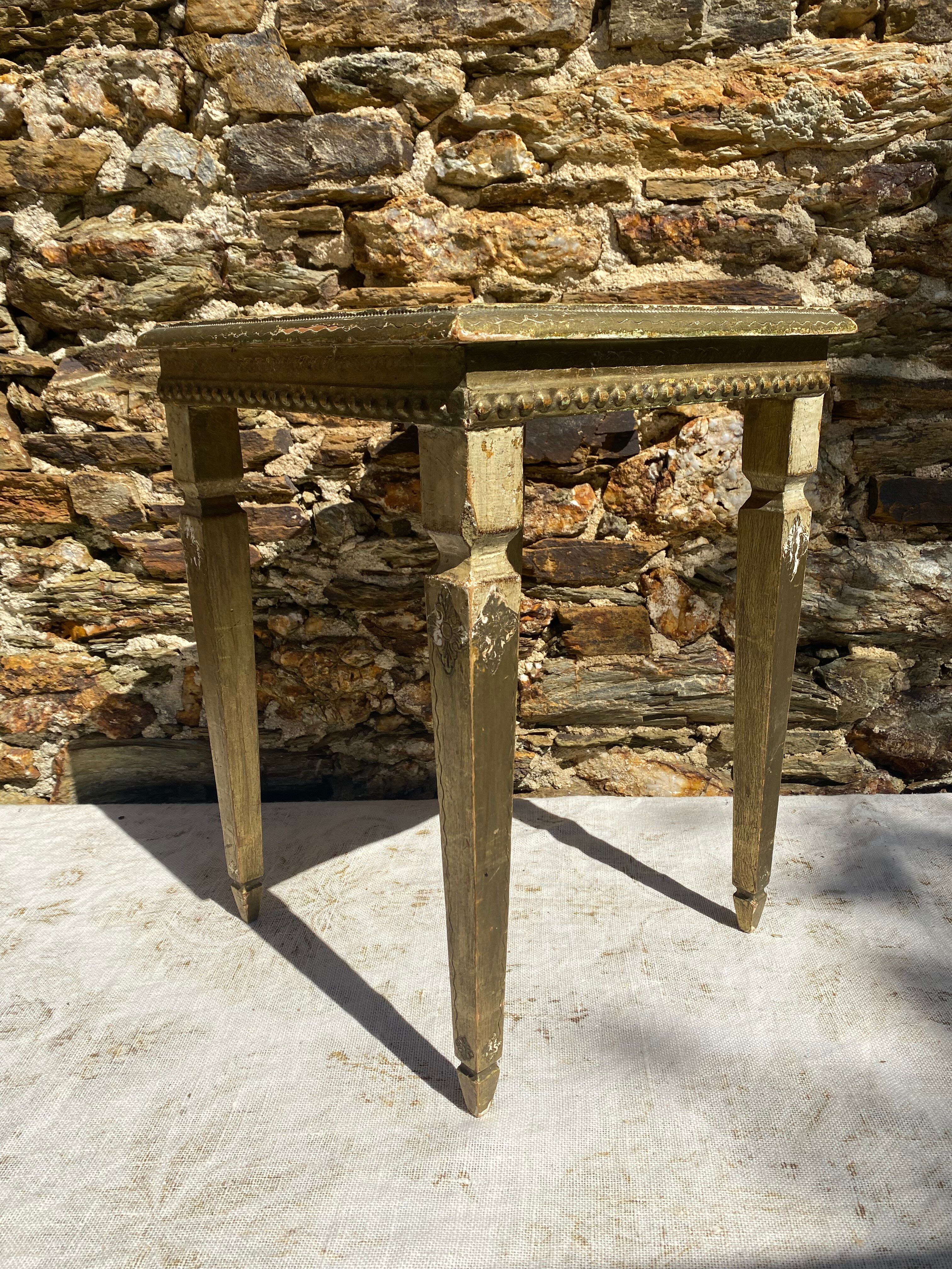 Bedside table, Florentine style side table.
