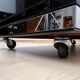 Art Deco Bar Cart in Black Lacquered Mahogany, Mirrored Glass & Chrome, France, 1930