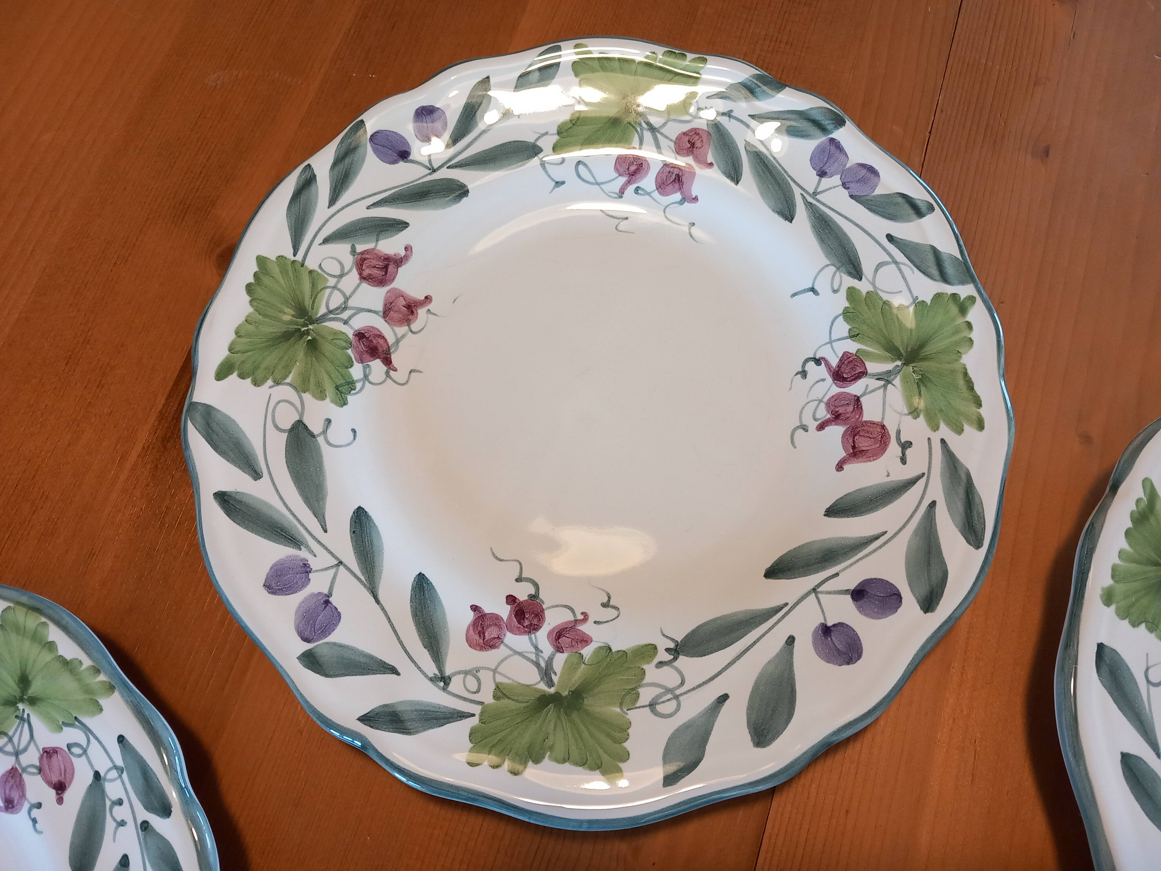 4 salad plates, dessert Fortebraccio Italy