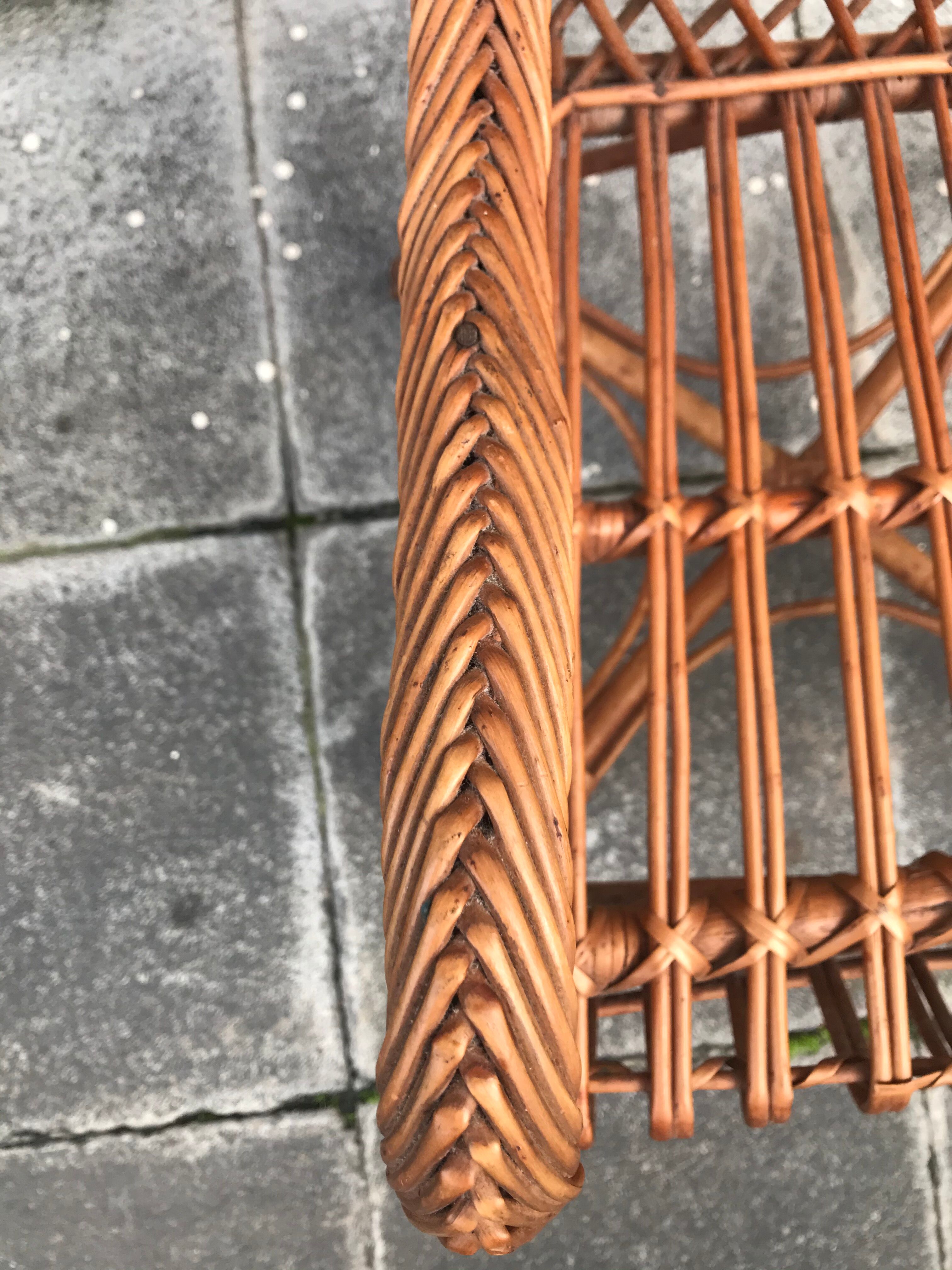 Pair of rattan chairs for children