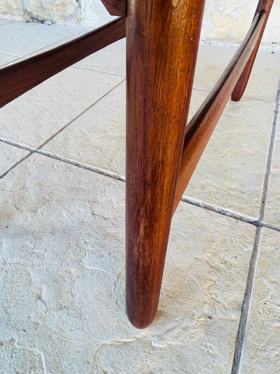Teak coffee table in Scandinavian style, circa 1960s.
