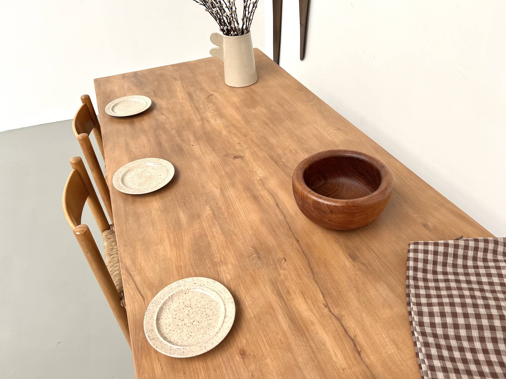 Solid beech farmhouse table