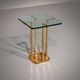 Peter Ghyczy T18 side tables, 1970s design polished brass (40x40x52)