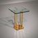 Peter Ghyczy T18 side tables, 1970s design polished brass (40x40x52)