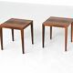 Severin Hansen pair of side tables in rosewood Haslev Denmark 1960