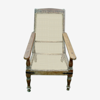 Fauteuil colonial en teck