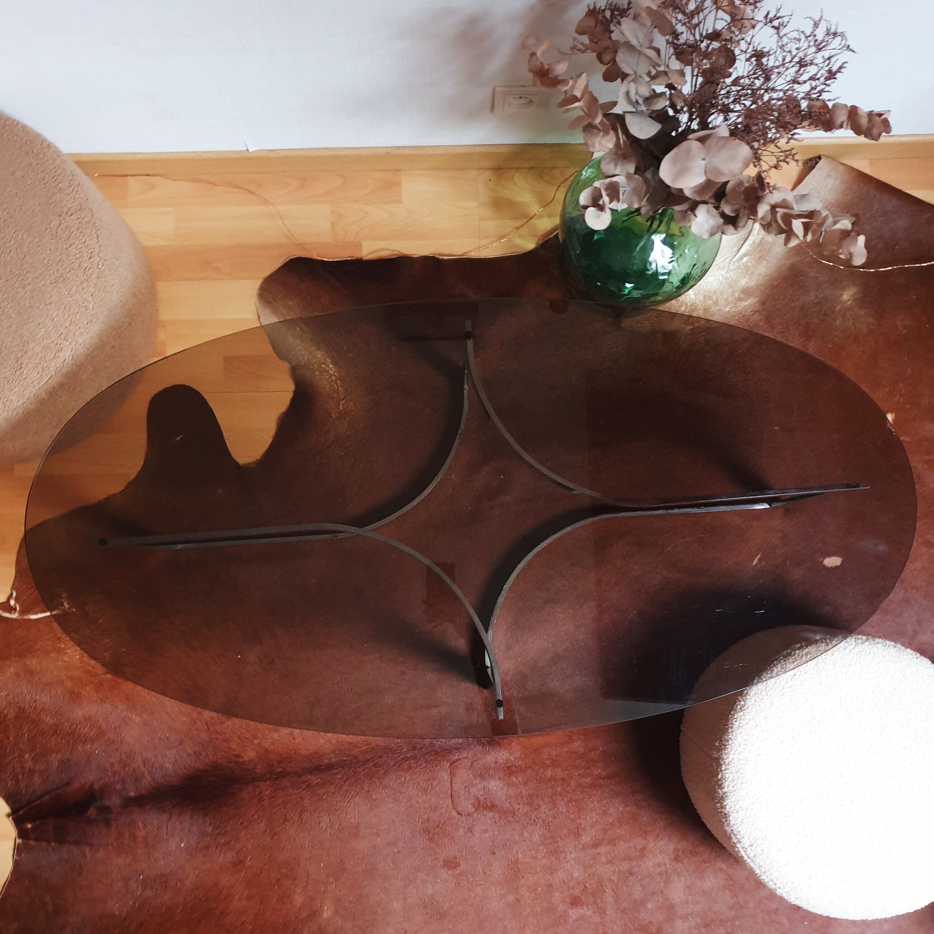 Table basse vintage années 70 Bauhaus Paul Legeard