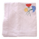 Vintage square linen tablecloth hand-embroidered with floral patterns — 1950s/60s