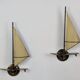 Pair of "sailboat" wall lights