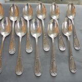 11 silver metal spoons