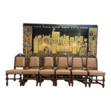 Set of 11 Louis XIII - Renaissance style chairs
