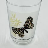 6 vintage butterfly glasses